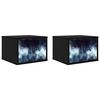 vidaXL Wall-mounted Bedside Cabinet RAALTE 2 pcs Black Oak