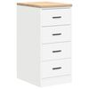 vidaXL Garage Storage Cabinet White 40x51x85 cm Solid Wood Pine