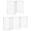 vidaXL Dog Gate with Door Foldable 15 Panels White 750 cm Poplar Wood