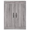 vidaXL Highboard Grey Sonoma 69.5x34x180 cm Engineered Wood