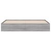vidaXL Bed Frame with Drawers without Mattress Grey Sonoma 180x200 cm Super King