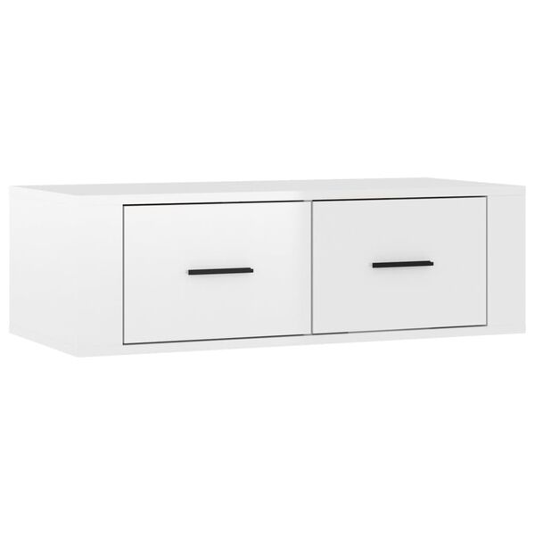vidaXL Hanging TV Cabinet High Gloss White 80x36x25 cm Engineered Wood