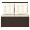 vidaXL Garden Bench Brown Poly Rattan