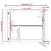 vidaXL Garden Gate 100x100 cm Corten Steel