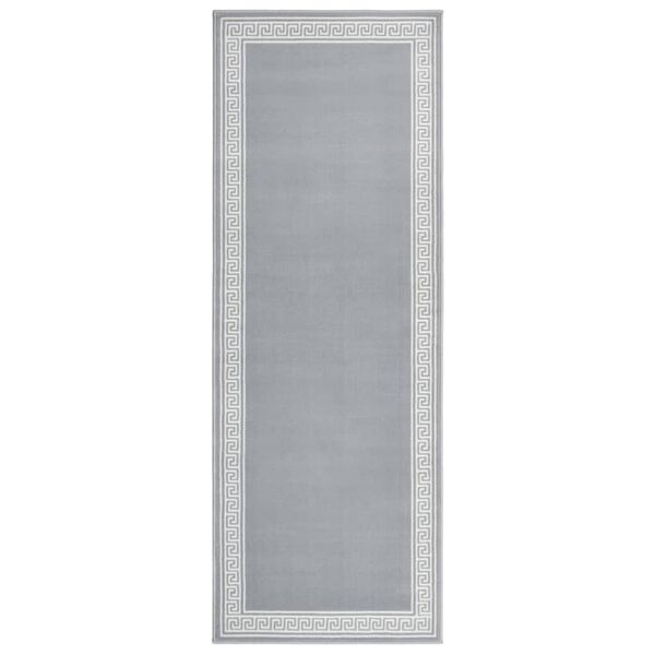 vidaXL Runner Rug BCF Grey with Motif 60x150 cm