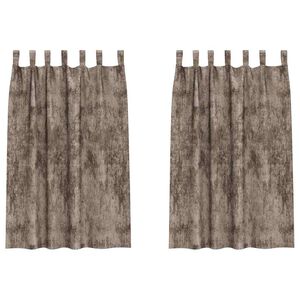vidaXL Velvet Curtains 2 pcs Cappuccino 175 x 140 cm Velvet