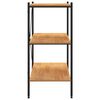 vidaXL 3-Tier Shelving Unit Black and Oak 80x40x92 cm