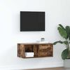 vidaXL TV Cabinet Smoked Oak 60x31x25.5 cm Engineered Wood
