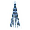 vidaXL LED Christmas Tree 180 cm 255 LEDs Blue Steel Black