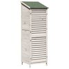 vidaXL Garden Shed with Roof White 59 x 56 x 176 cm Solid Fir Wood