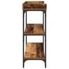 vidaXL Console Table with Shelf with Storage Old wood 100 x 30 x 80 cm