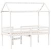 vidaXL High Sleeper Bed without Mattress White 75x190 cm Small Single Solid Wood Pine