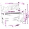 vidaXL Glider Bench Brown 110 x 59 x 97 cm Solid Acacia Wood