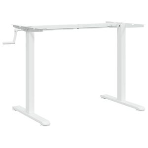 vidaXL Standing Desk Frame White (94-135)x60x(70-114) cm Steel
