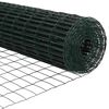 vidaXL Fence with Post Green 0.6 x 25 m Steel and PVC