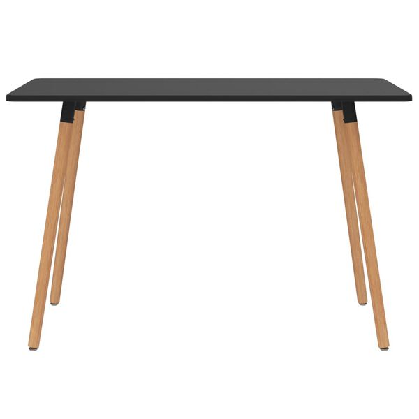 vidaXL Dining Table Black 120x60x75 cm Metal