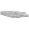 vidaXL Storage Bed Frame with Door Grey Sonoma 150 cm Engineered Wood