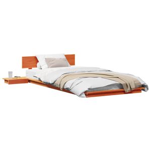 vidaXL Bed Frame Brown 75 x 190 cm Wood