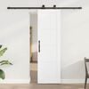 vidaXL Sliding Door White and Black 61 x 198.5 cm Solid Pine Wood