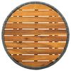 vidaXL Tea Table Grey 60 cm Poly Rattan and Solid Acacia Wood