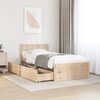 vidaXL Bed Frame without Mattress 100x200 cm Solid Wood Pine