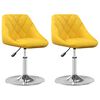 vidaXL Swivel Dining Chairs 2 pcs Mustard Yellow Velvet