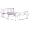 vidaXL Bed Frame without Mattress White Solid Wood Pine 160x200 cm