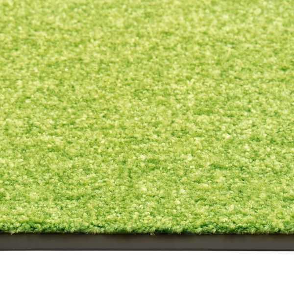 vidaXL Doormat Washable Green 90x120 cm