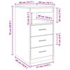 vidaXL Drawer Cabinet Grey Sonoma 40x50x76 cm Engineered Wood