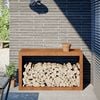 vidaXL Firewood Rack 100x40x60 cm Weathering Steel