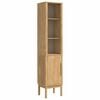 vidaXL Bathroom Tall Cabinet with Shelf Wax Brown 35 x 30 x 160 cm