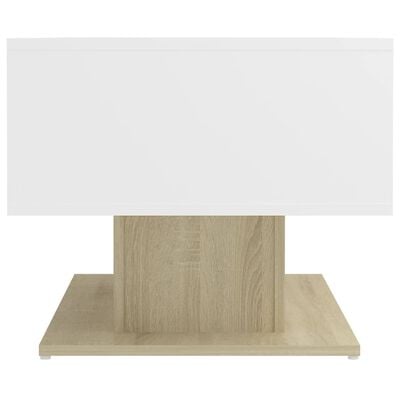 vidaXL Coffee Table White and Sonoma Oak 103.5x50x44.5 cm Engineered Wood