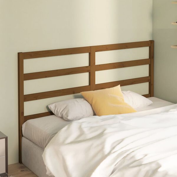 vidaXL Bed Headboard Honey Brown 126x4x100 cm Solid Wood Pine