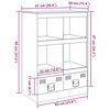 vidaXL Highboard White 67x39x95 cm Steel
