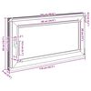 vidaXL Basement Window "RISOR" 110x50 cm Tilt&Turn DIN Right White