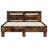 vidaXL Bed Frame without Mattress Smoked Oak 135x190 cm Double