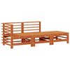 vidaXL Sectional Sofa Units 3 Piece Wax Brown Solid Pine Wood
