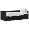 vidaXL Daybed with Drawer Black Oak 90 x 200 cm Engineered Wood