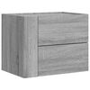 vidaXL Wall-mounted Bedside Cabinet Grey Sonoma 45x30x35 cm