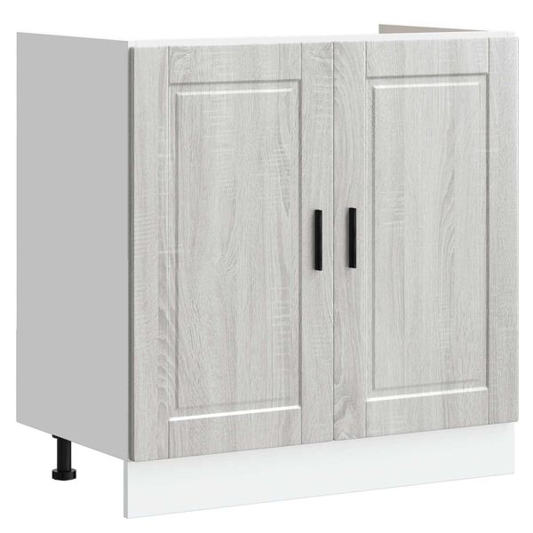 vidaXL Sink Base Cabinet with Storage Porto 2 pcs Grey Engineered wood