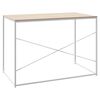 vidaXL Computer Desk White and Oak 110x60x70 cm Engineered Wood
