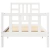 vidaXL Bed Frame without Mattress White 90x190 cm Single Solid Wood Pine