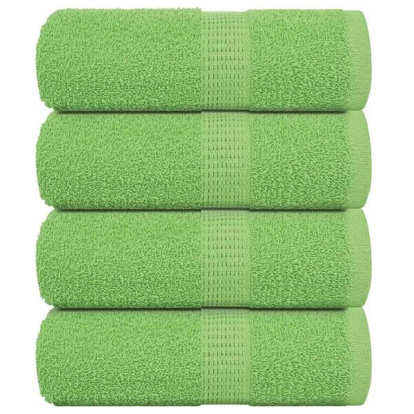 vidaXL Guest Towels "FROGN" 4 pcs Apple Green 30x50 cm 360 gsm