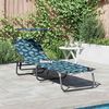 vidaXL Folding Sun Lounger Folding Green 56 x 190 x 81cm Fabric