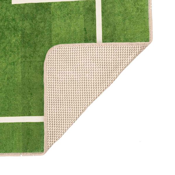 vidaXL Kids' Rug Green 160x230 cm Football Field Washable
