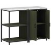 vidaXL Kitchen Storage Set 2 pcs Olive Green Cold-rolled steel