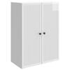 vidaXL Wall-Mounted Cabinet High Gloss White 66 x 34.5 x 90 cm
