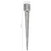 vidaXL Ground Spikes 6 pcs Silver 9x9x90 cm Galvanised Steel