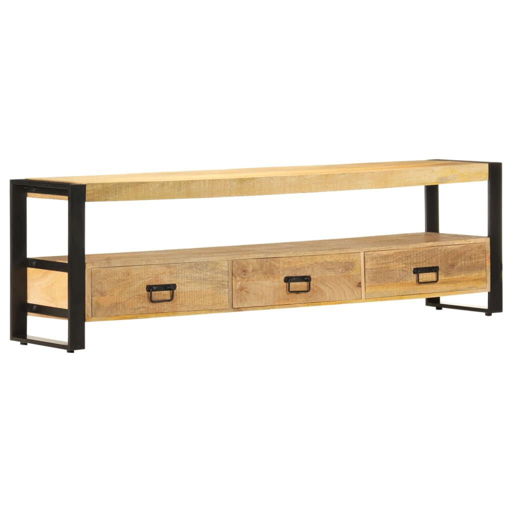 Solid mango wood online tv stand
