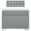 vidaXL Box Spring Bed with Mattress Light Grey 90x200 cm Fabric